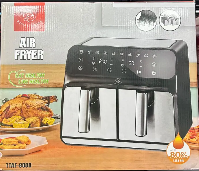 Freidora de Aire Dual Royal Swiss TTAF-800D | 8L de Capacidad