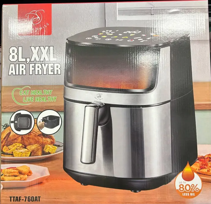 Air Fryer Royal Swiss 8L XXL con Ventana
